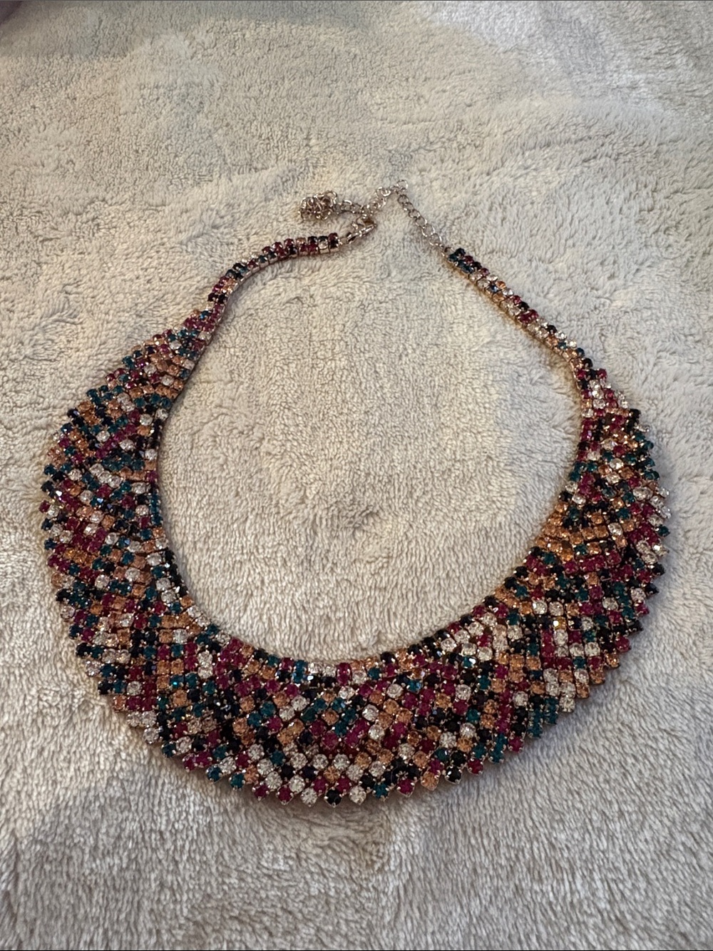 Multicolor Crystal Statement Collar Necklace - Women Jewelry